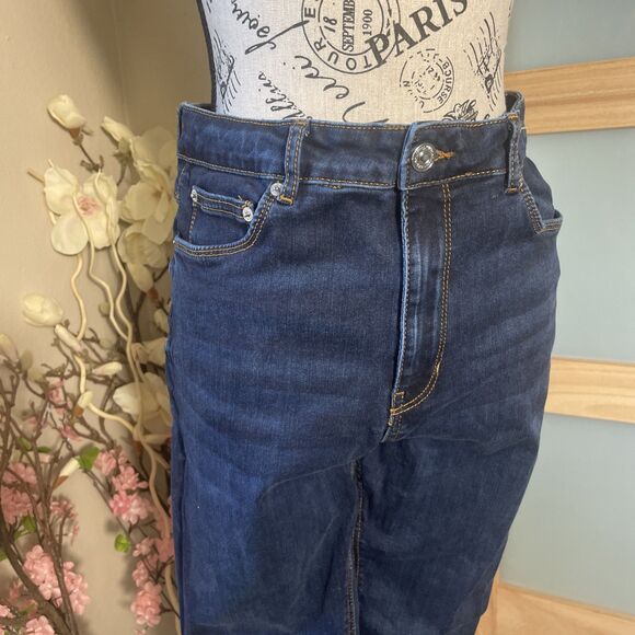 Zara Women's Blue High Waisted Medium Wash Stretch Skinny Denim Jeans Size 10 - Picture 2 of 8